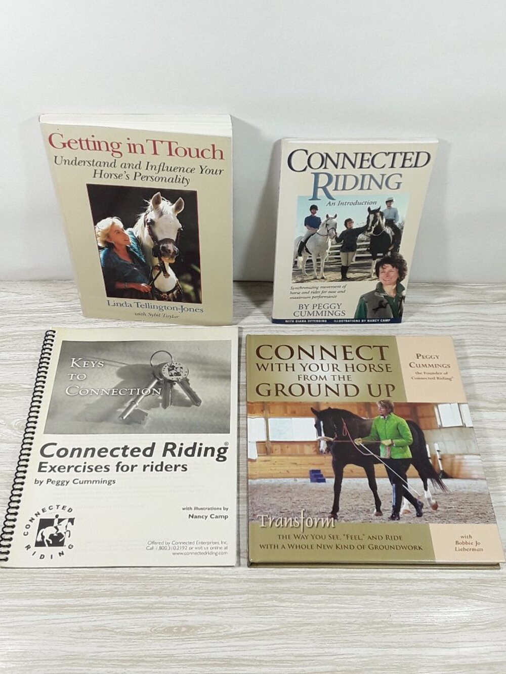 4 Book Lot- Connect With Your Horse From The Ground Up Connected Riding Cummings
